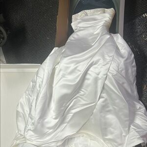 Elegant White Satin Gown